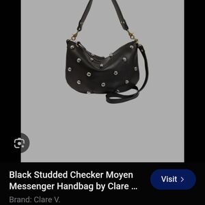 Iso Clare V Black Studded Shoulder Bag